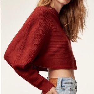 Wilfred Free Aritiza sweater. Cropped wool maroon. Size 2
